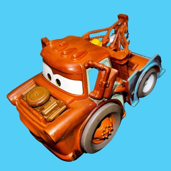 Disney Pixar Cars Toys Mater Push Along Tow Truck 5.5” B7 - Picture 2 of 6